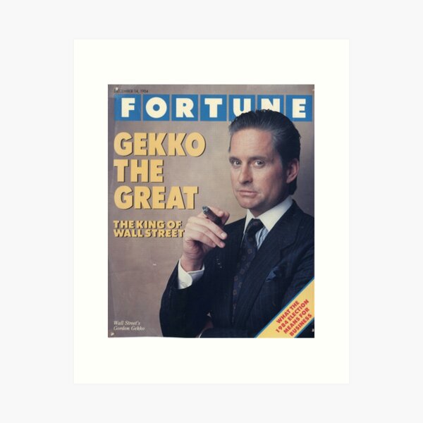 Gordon Gekko Fortune Magazine Art Print