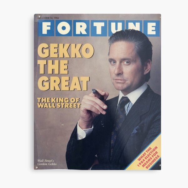 Gordon Gekko Fortune Magazine Metal Print