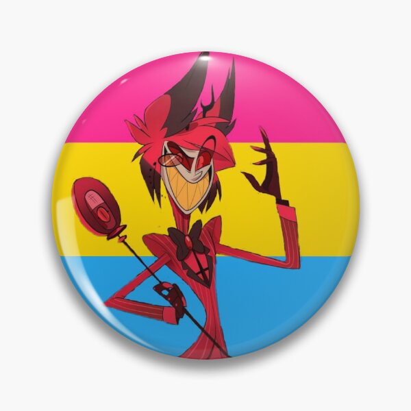 Item preview, Alastor Pansexual Pin  designed and sold by Cosplayshin.