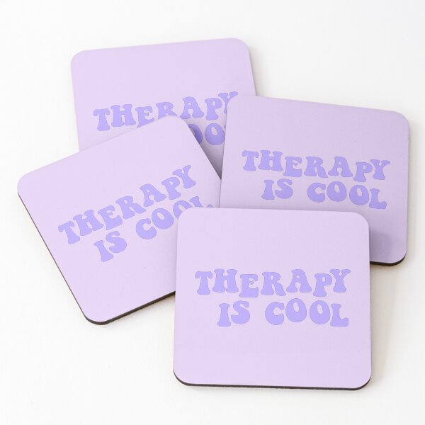Item preview, Therapy is Cool Purple designed and sold by Gold Star Creative.