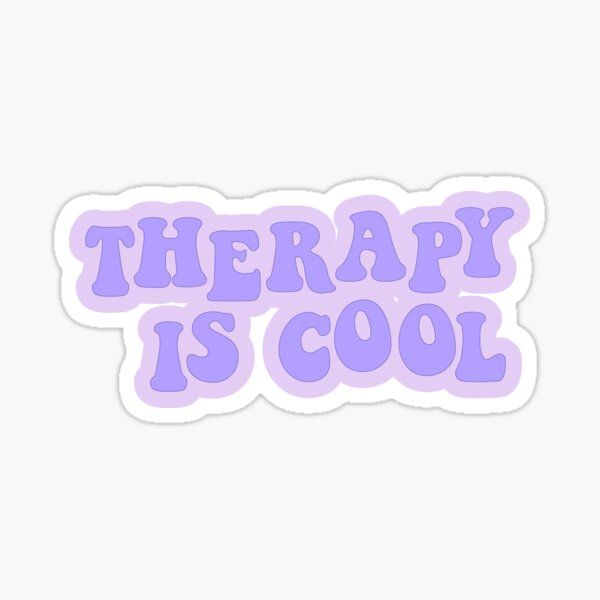 Therapy is Cool Purple Sticker