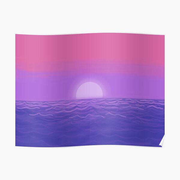 Bi Pride Sunset Landscape Poster