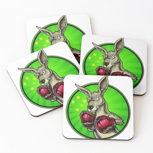 Item preview, Boxing Kangaroo Green designed and sold by sstrayadesigns.
