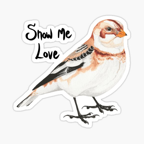 Item preview, Snow me Love - Snow Bunting designed and sold by icteridae.