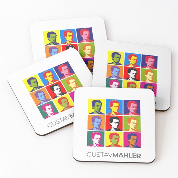 Item preview, Gustav Mahler pop-art portrait poster designed and sold by CMYKStudio.