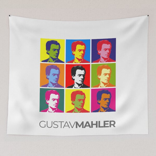 Item preview, Gustav Mahler pop-art portrait poster designed and sold by CMYKStudio.