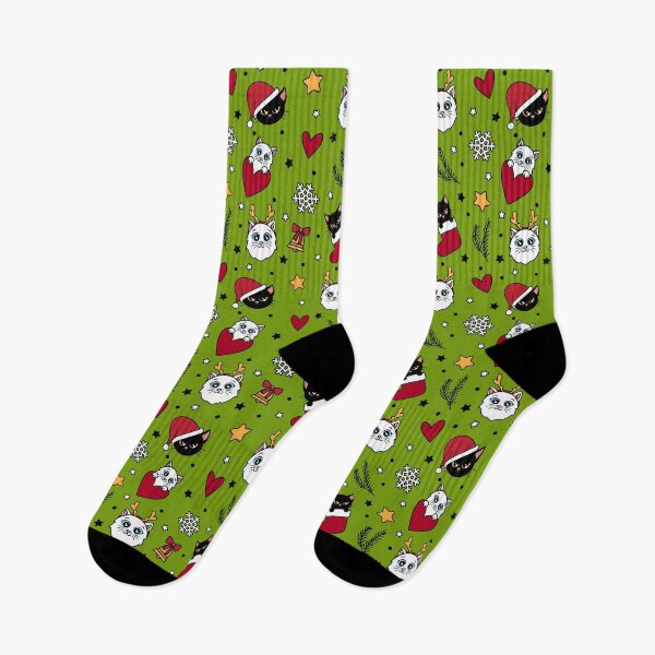 Item preview, Green Christmas Cat designed and sold by SolveighJaeger.
