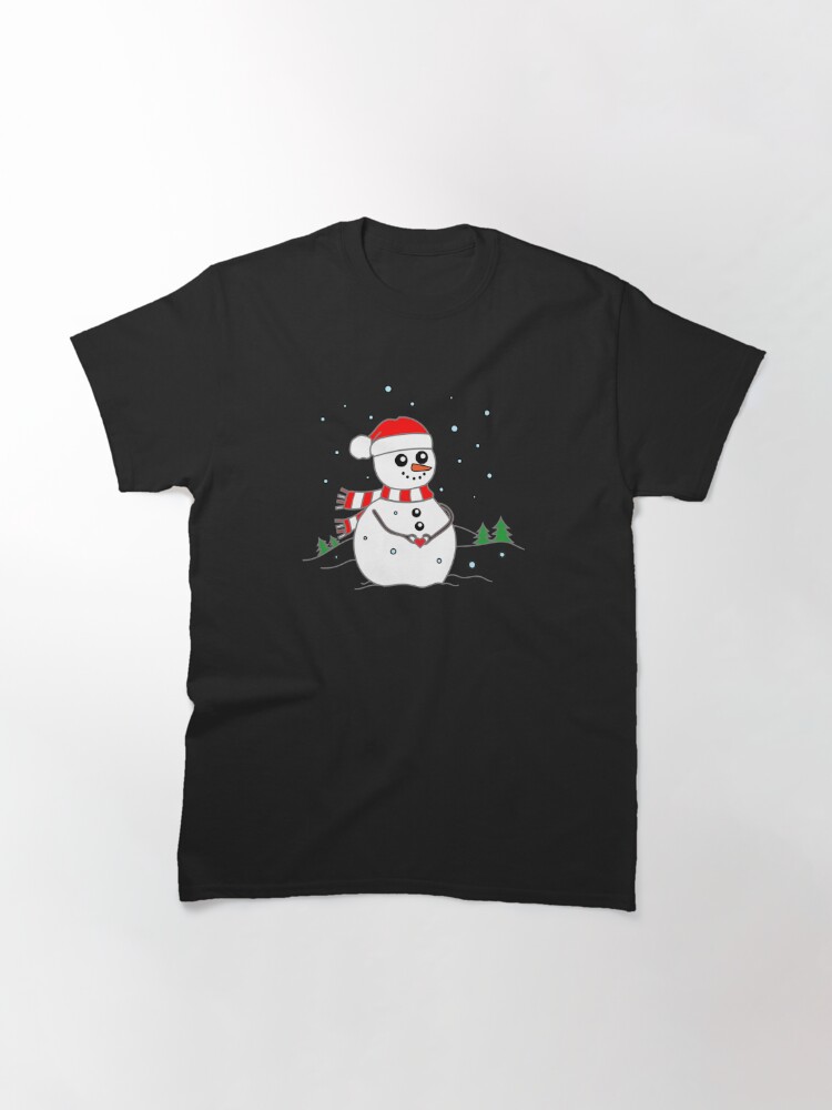 Disover Snowman Illustration Classic T-Shirt