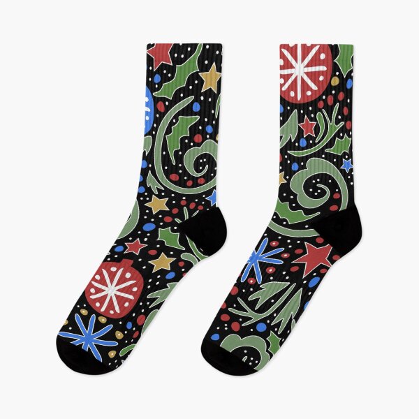 Item preview, Christmas Holiday Print with Ornaments and Stars designed and sold by JoniandCo.