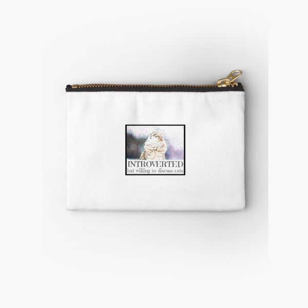 Item preview, Introverted but willing to discuss cats benefit art: all profit donated to animal shelters designed and sold by seekingclarity.