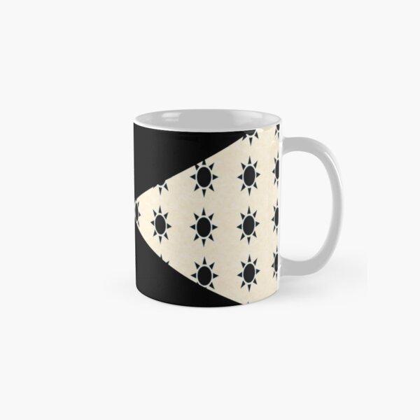 Black Diamond Pattern on Ivory Background Classic Mug