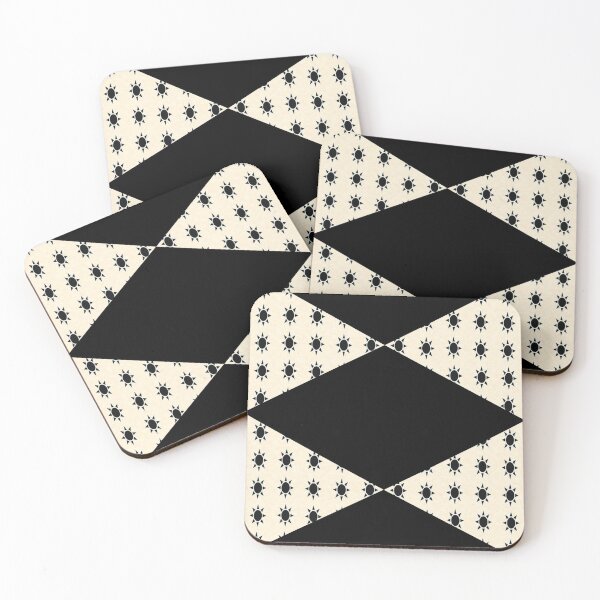 Item preview, Black Diamond Pattern on Ivory Background designed and sold by GiftsbyNaomi.