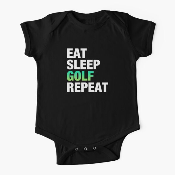 Eat Sleep Golf Repeat - Masters Golf PGA Short Sleeve Baby One-Piece