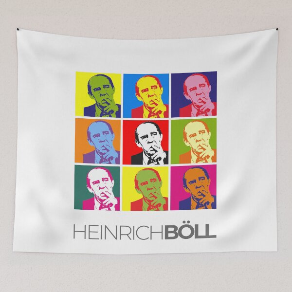 Item preview,  Heinrich Böll pop-art portrait poster designed and sold by CMYKStudio.