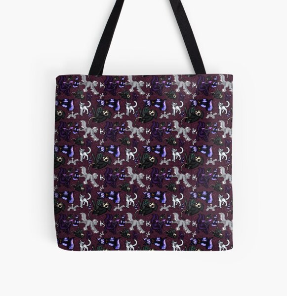 Spooky Cats All Over Print Tote Bag