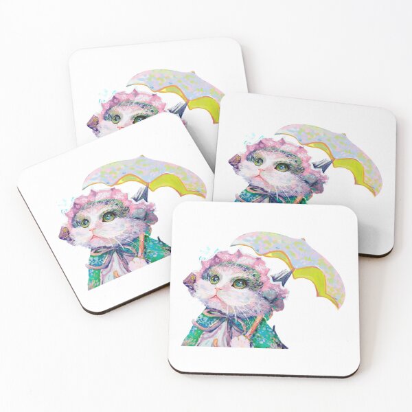 Item preview, Painted Lady Cat with umbrella designed and sold by Cat2D.