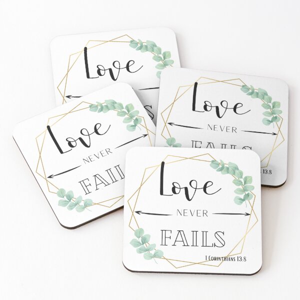Item preview, Love Never Fails | 1 Corinthians 13:8 | Bible Verse | Christians | designed and sold by Jeleedesigns.