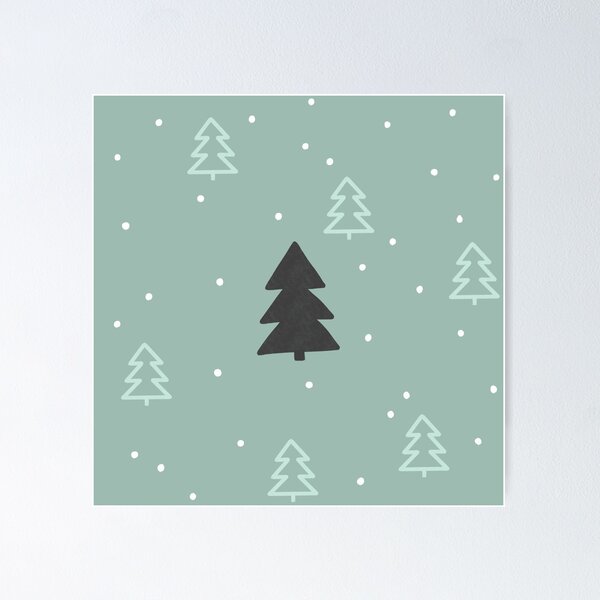 Artikelvorschau, Snowy Forest Teal entworfen und verkauft von Vaeya.