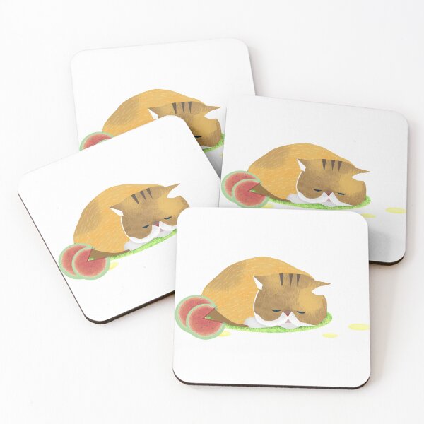 Item preview, Summer Heat Watermelon Cat designed and sold by Cat2D.