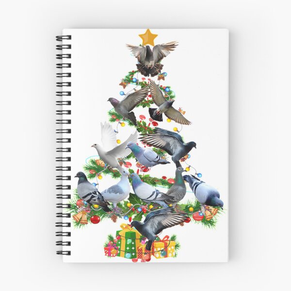 Aperçu de l'œuvre Amour de pigeon d'arbre de Noël créée et vendue par GeniusDesignArt.