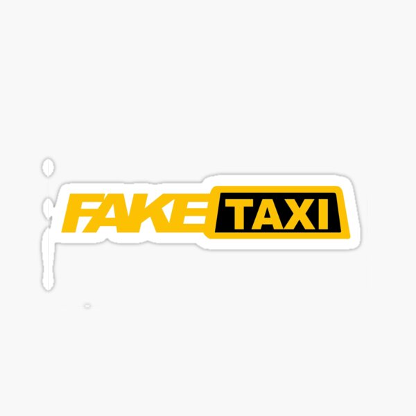 FAKE TAXI Auto Logo Aufkleber Transparent Gross