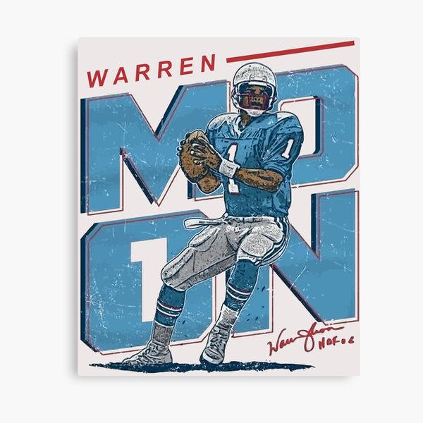 Warren Moon Houston Oilers Abstract Art 1 Metal Print