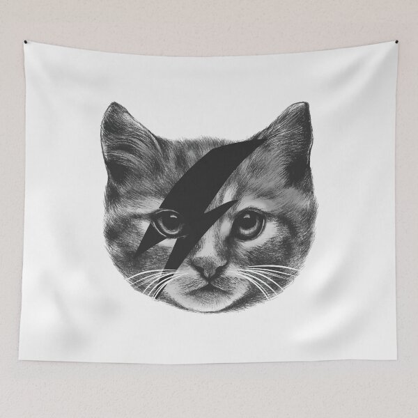 Item preview, Ziggy Stardust Cat kitten i love cats kitty meow punk 70s designed and sold by SLWprints.