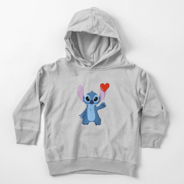 Stitch Cartoon bring heart-shaped balloons Toddler Pullover Hoodie