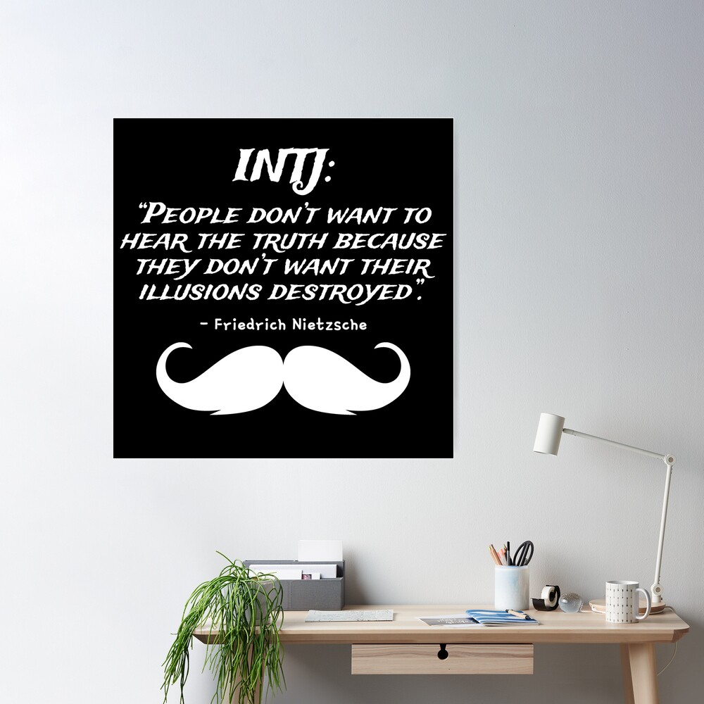 MBTI Wall Poster - INTJ Quotes from Famous INTJs - 18 x 24