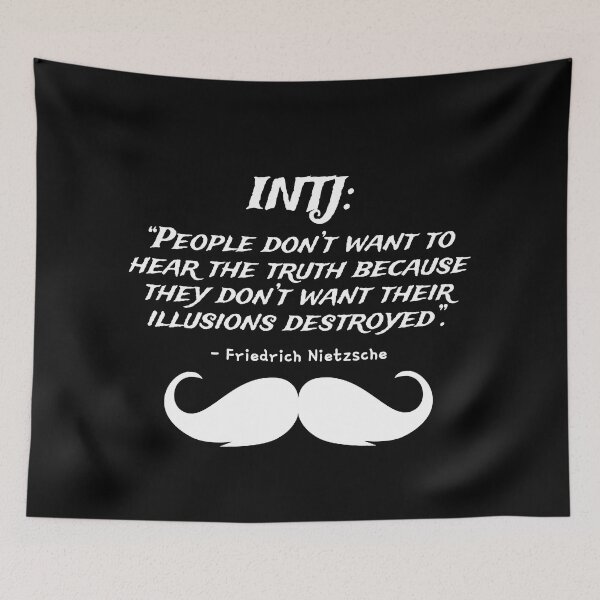 Item preview, INTJ Nietzsche Quote T-Shirt | INTJ Mask | Myers Briggs | Typology | MBTI | Personality Type designed and sold by IdeaPangea.