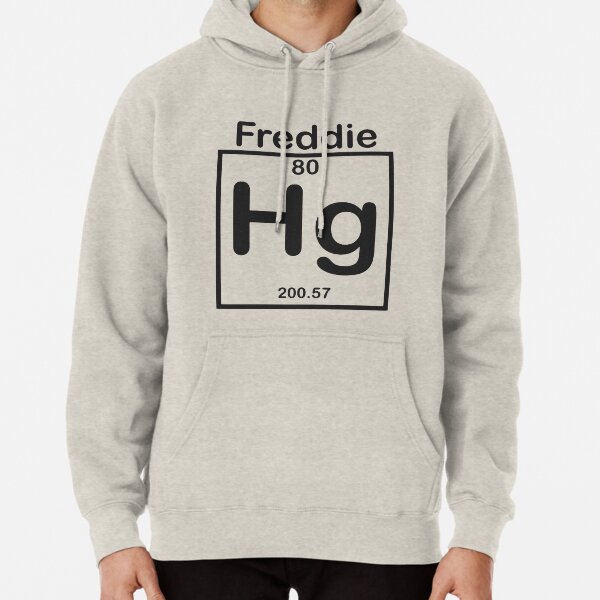 Freddie mercury queen band camisa Hg tabla periódica química Sudadera con capucha