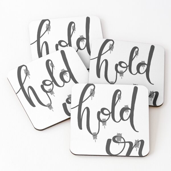 Item preview, Hold On (but with cats) designed and sold by Tristen Swinney.