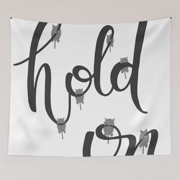 Item preview, Hold On (but with cats) designed and sold by Tristen Swinney.