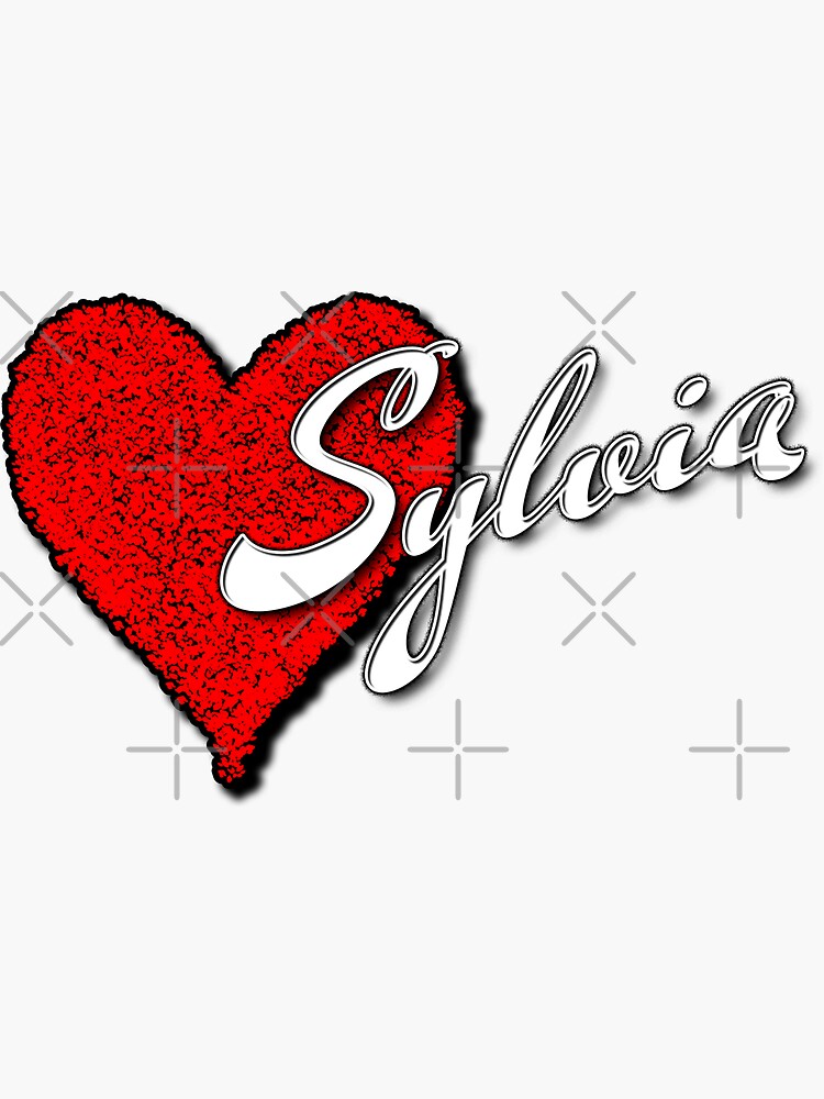 "Sylvia Name Heart Series" Sticker by GTLEnterprises Redbubble