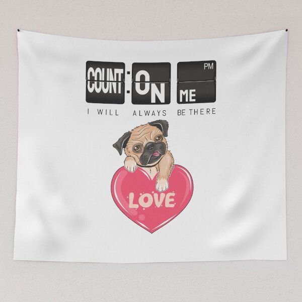 Item preview, Count On Me Puff Dog Valentine Day love Gifts designed and sold by darknessjeff86.