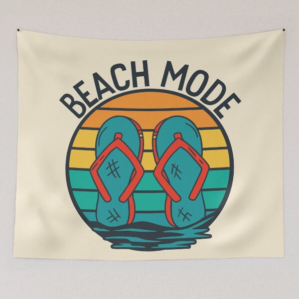 Item preview, Beach Mode | Fun Flip Flop Vacation Emblem designed and sold by SLAG-Creative.