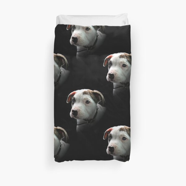 Pit Bull T-Bone Puppy Duvet Cover