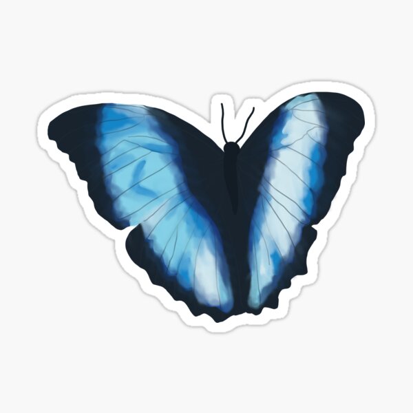 Blue Morpho Butterfly Sticker