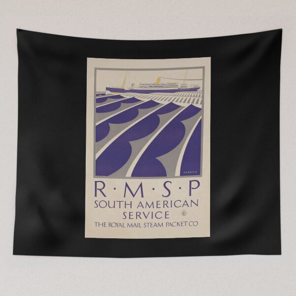 Item preview, retro classic RMSP South America poster designed and sold by CorasPosters.