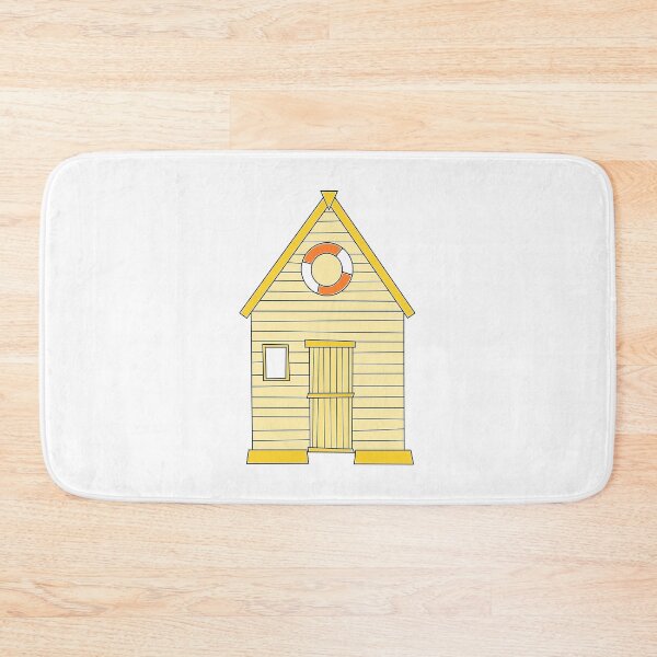 Item preview, Yellow Beach Hut drawing designed and sold by Bojkiw.