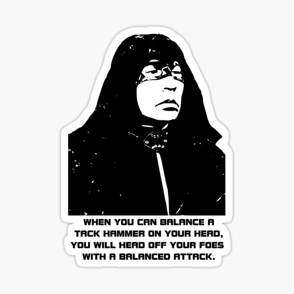 Mystery Men Sphinx Quotes Sphinx Quotes: Head Off Your Foes With A Balanced Attack" Sticker By  Countmaxwell | Redbubble
