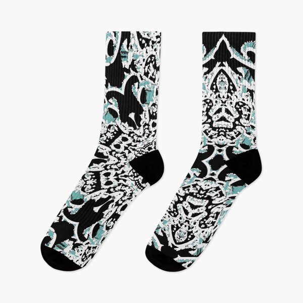 Item preview, Black And White Hexagon Symbol With Blue Accents designed and sold by SpieklyArt.