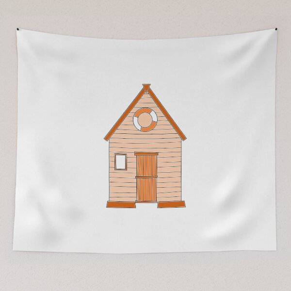 Item preview, Orange Beach Hut drawing designed and sold by Bojkiw.