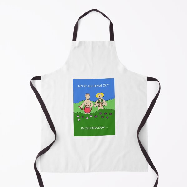 Item preview, World Naked Gardening Day May Cartoon Couple Gardening designed and sold by KateTaylor.