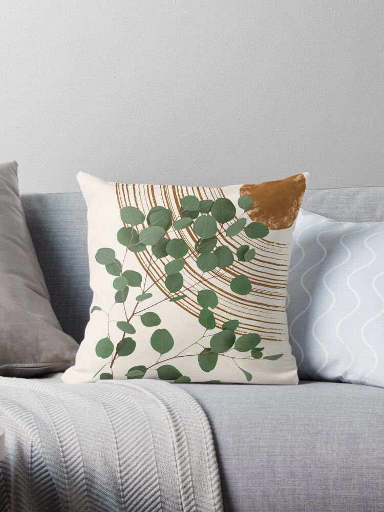 Soft Shapes I Throw Pillow by City Art