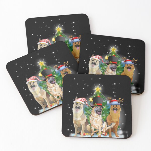 Item preview, Three German Shepherds Reindeer Christmas Hat Christmas Gift designed and sold by JohnnyBench73.