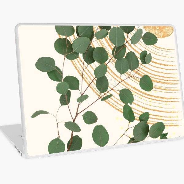 Item preview, Collage abstrait de branches d'eucalyptus Art minimaliste tropical bohème avec des tons terreux chauds et des couleurs pastel avec des formes dégradées unies et douces IV designed and sold by AbstractTrace.