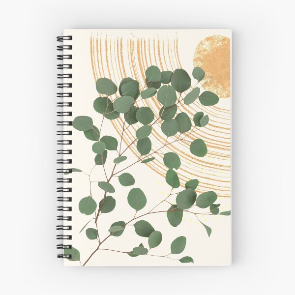 Artikelvorschau, Eukalyptuszweig Abstrakte Collage Tropische Boho Minimalistische Kunst mit warmen Erdtönen und Pastellfarben mit festen und weichen Farbverlaufsformen IV entworfen und verkauft von AbstractTrace.