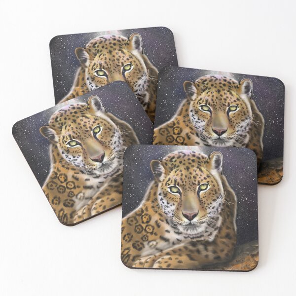 Item preview, A Spotted Leopard looking at you in the Starry Night designed and sold by TJHstudio.