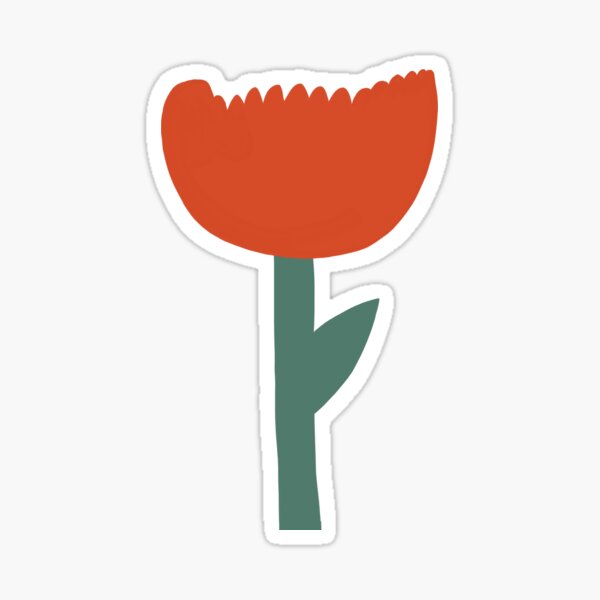 Tulip nature garden digital drawing Sticker